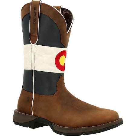 Durango Men's Western Boot, 8 M, Leather, 12 in H, Bark Brown DDB0346